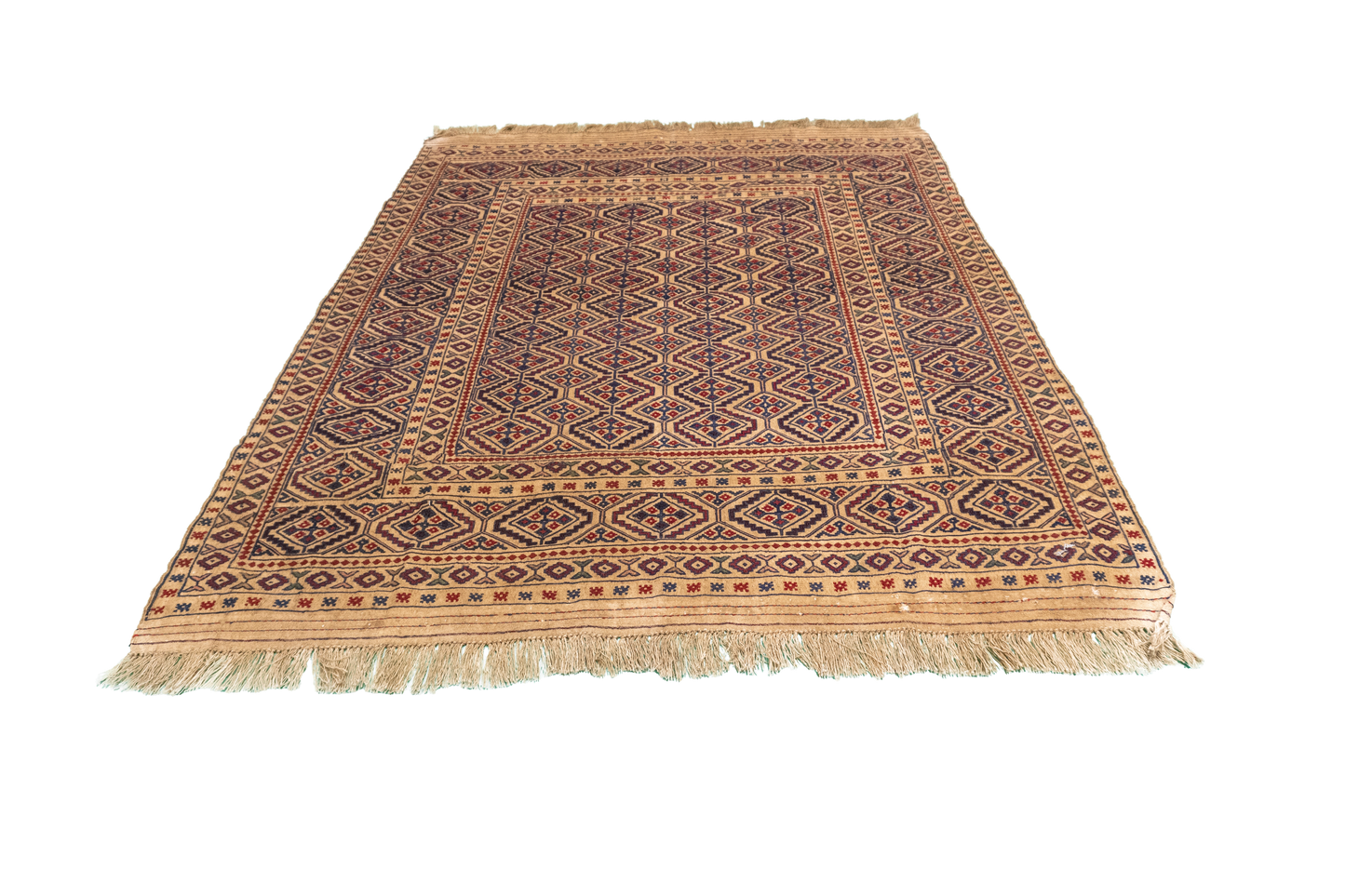 W 5 L 6.2 Seneh 100% Wool Hand-Woven Geometric Design - 55017