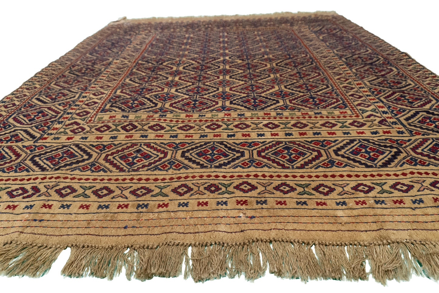 W 5 L 6.2 Seneh 100% Wool Hand-Woven Geometric Design - 55017