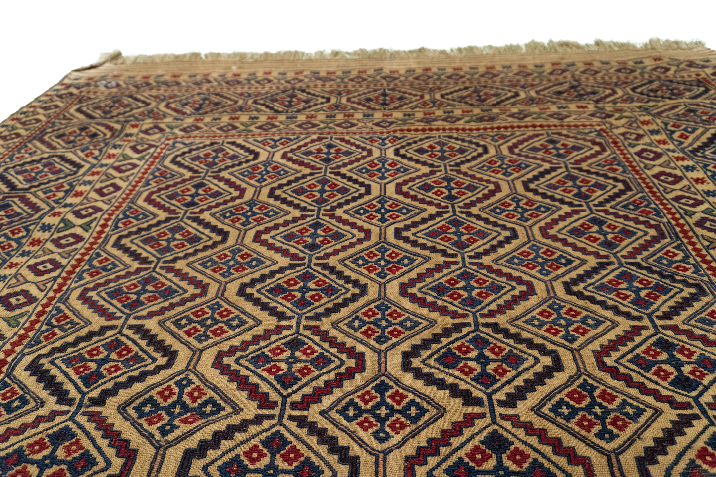 W 5 L 6.2 Seneh 100% Wool Hand-Woven Geometric Design - 55017