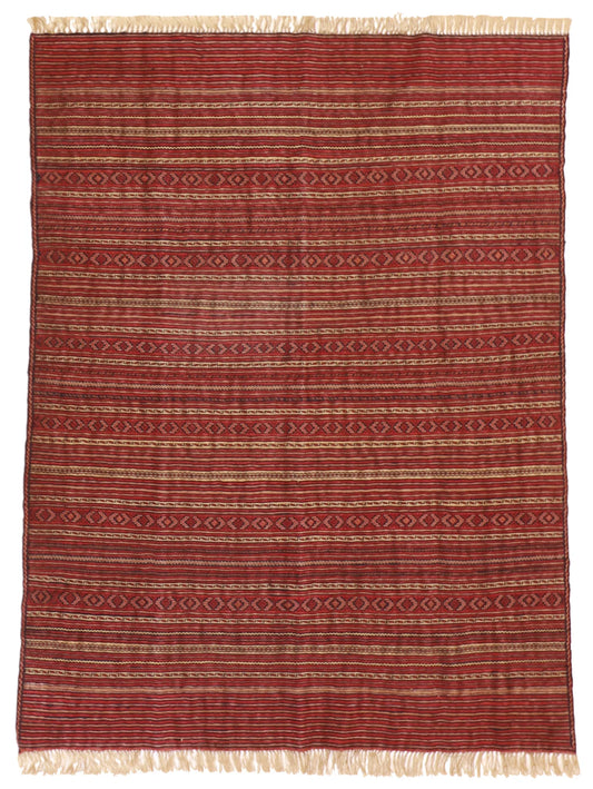 4.6 x 6.1 - Zanjan Wool Traditional Rectangle - Finest Hand-Knotted Quality Wool — 55019