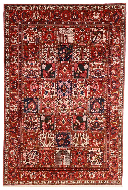 7x10 - Bakhtiarie Fine All Over Rectangle - Hand Knotted Rug — 55068