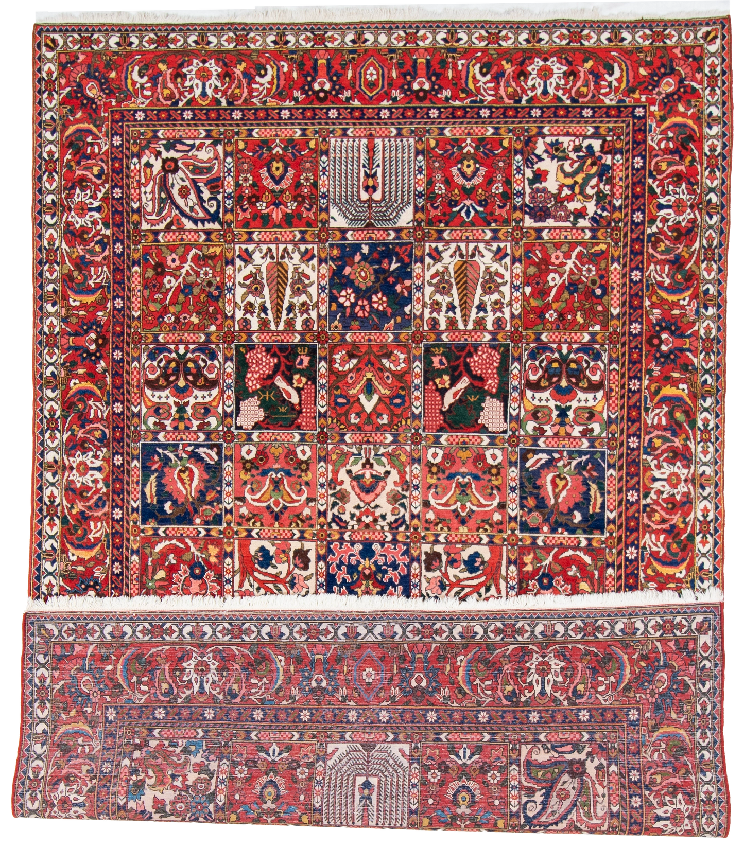 W 6.9 L 10 Bakhtiarie 100% Wool Hand-Woven All-Over Design - 55068