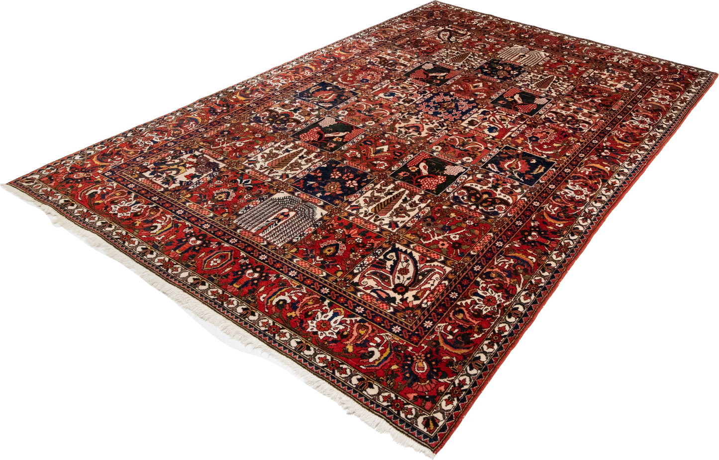 W 6.9 L 10 Bakhtiarie 100% Wool Hand-Woven All-Over Design - 55068