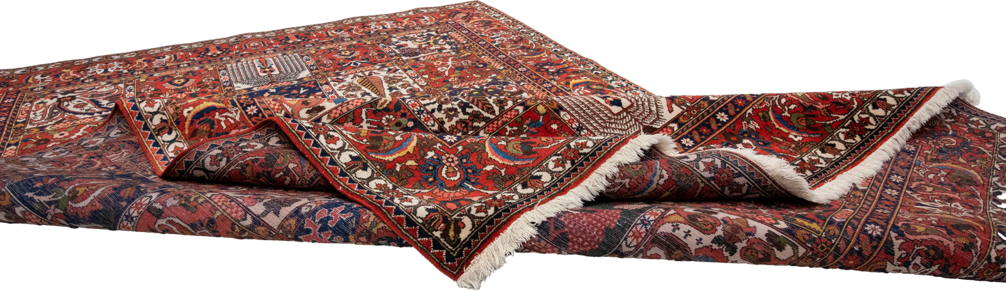 W 6.9 L 10 Bakhtiarie 100% Wool Hand-Woven All-Over Design - 55068