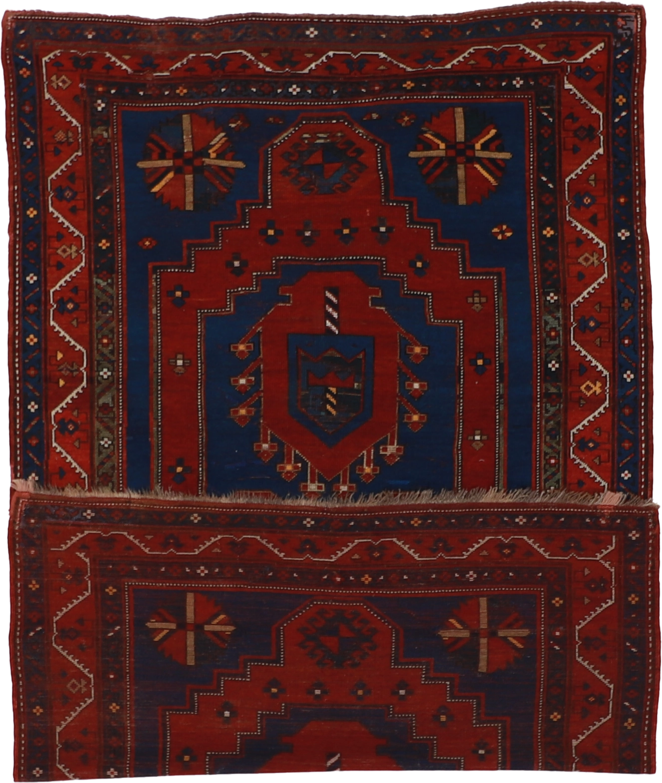 W 5.6 L 8.9 Karabagh 100% Wool Handmade Geometric Design - 55073