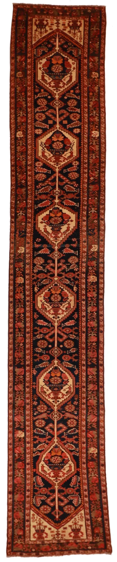 2.11 x 16.11 - Malayer Fine Geometric Rectangle - Hand Woven Rug — 55197