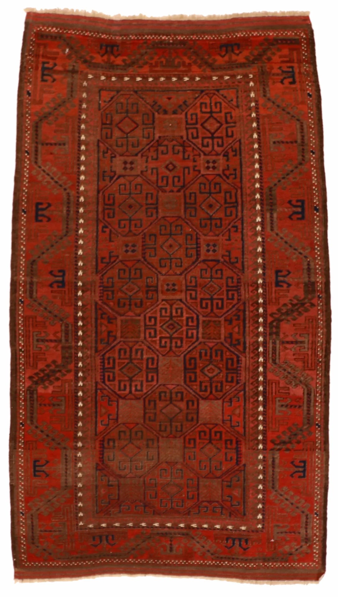 3.9 x 6.6 - Baluch Wool Traditional Rectangle - Finest Hand-Knotted Quality Wool — 55202