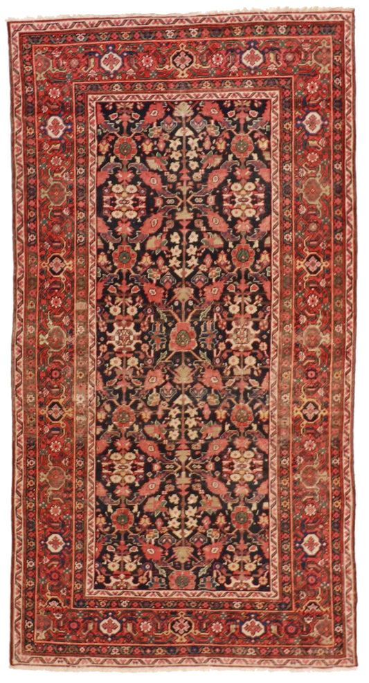 W 5.3 - L 9.11 - Mahal Fine All Over Rectangle - Hand Woven Rug - 55232