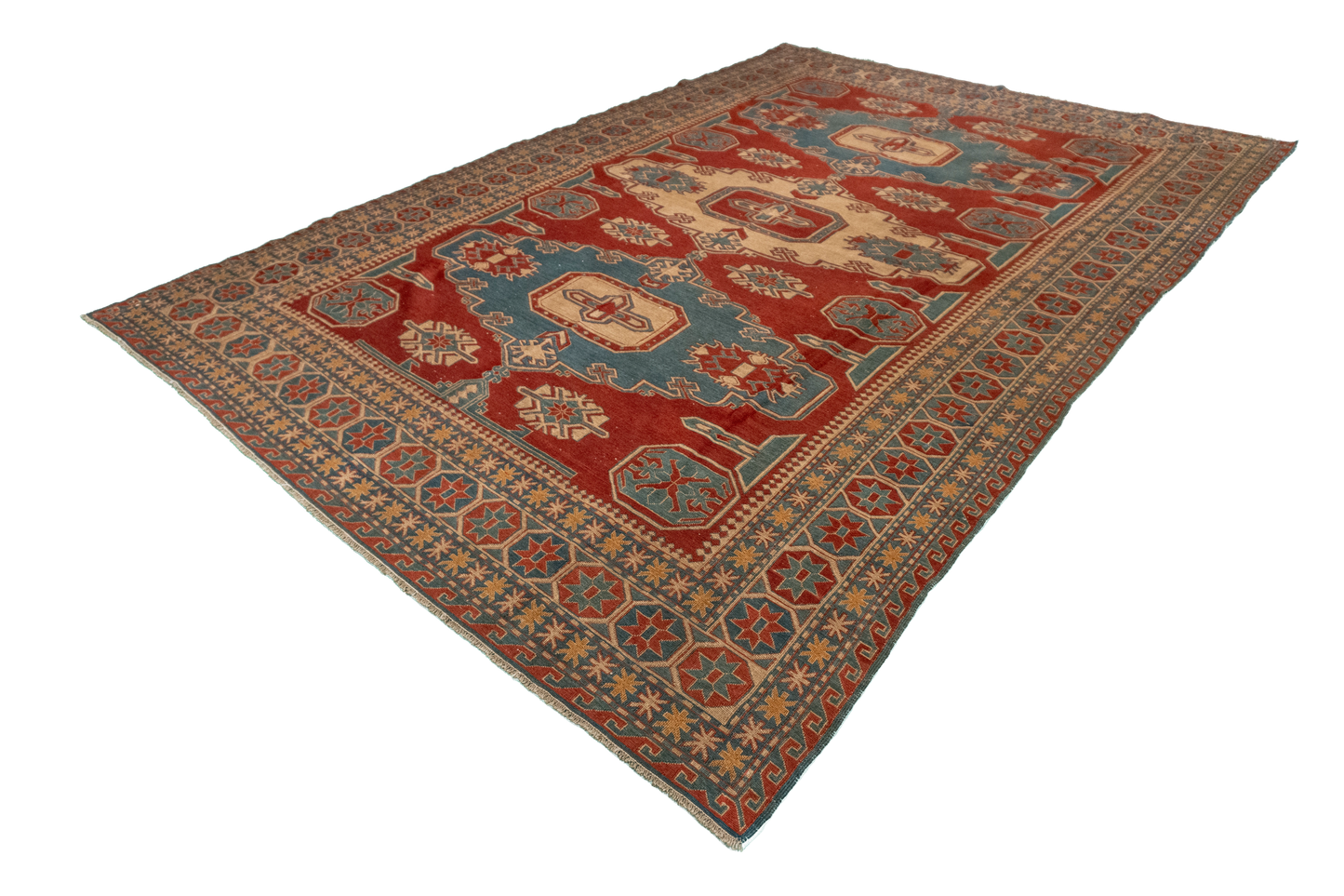 W 6.7 - L 9.7 - Sumak Fine All Over Rectangle - Finest Hand-Made Quality Wool - 55289