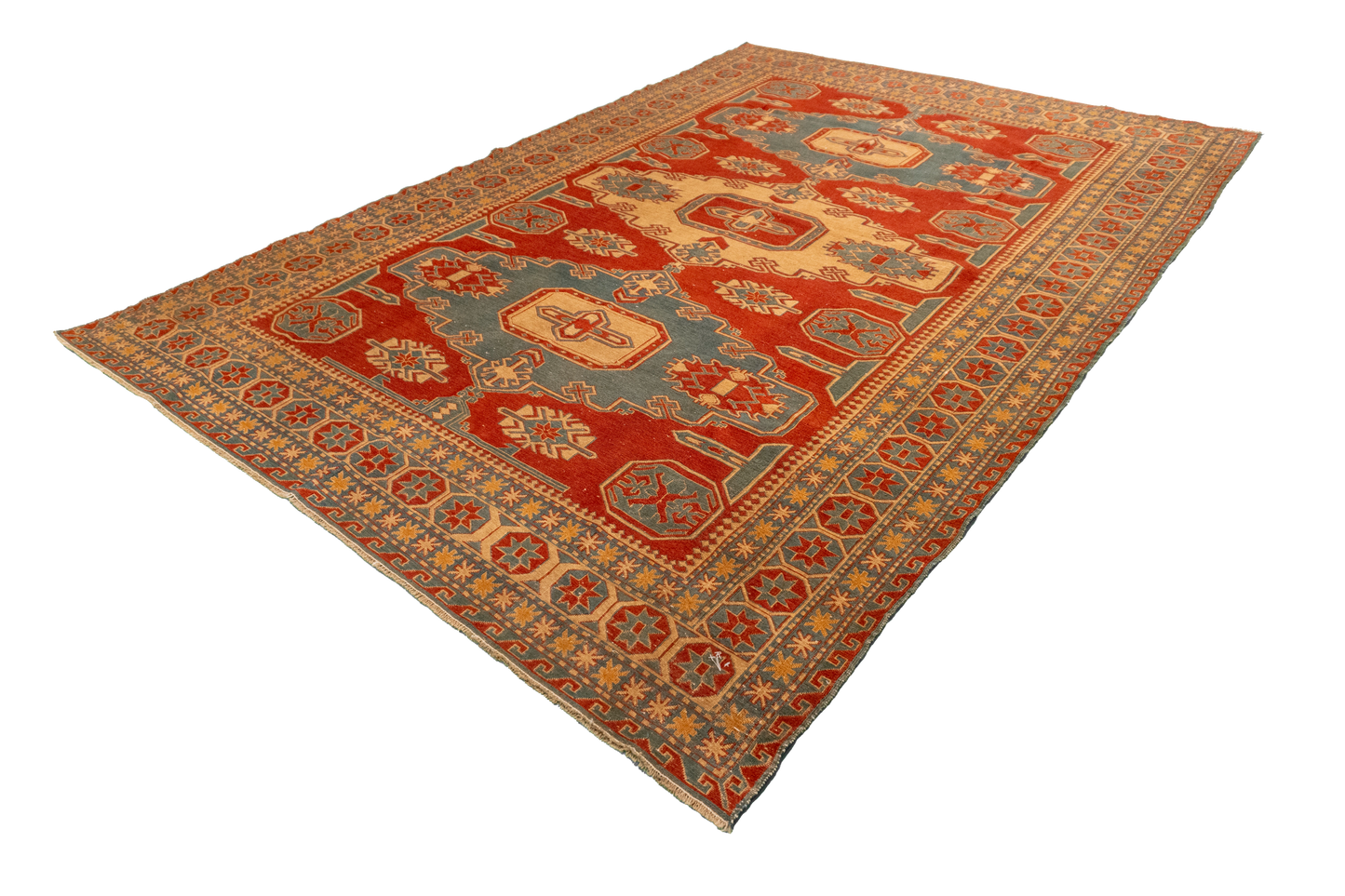 W 6.7 - L 9.7 - Sumak Fine All Over Rectangle - Finest Hand-Made Quality Wool - 55289