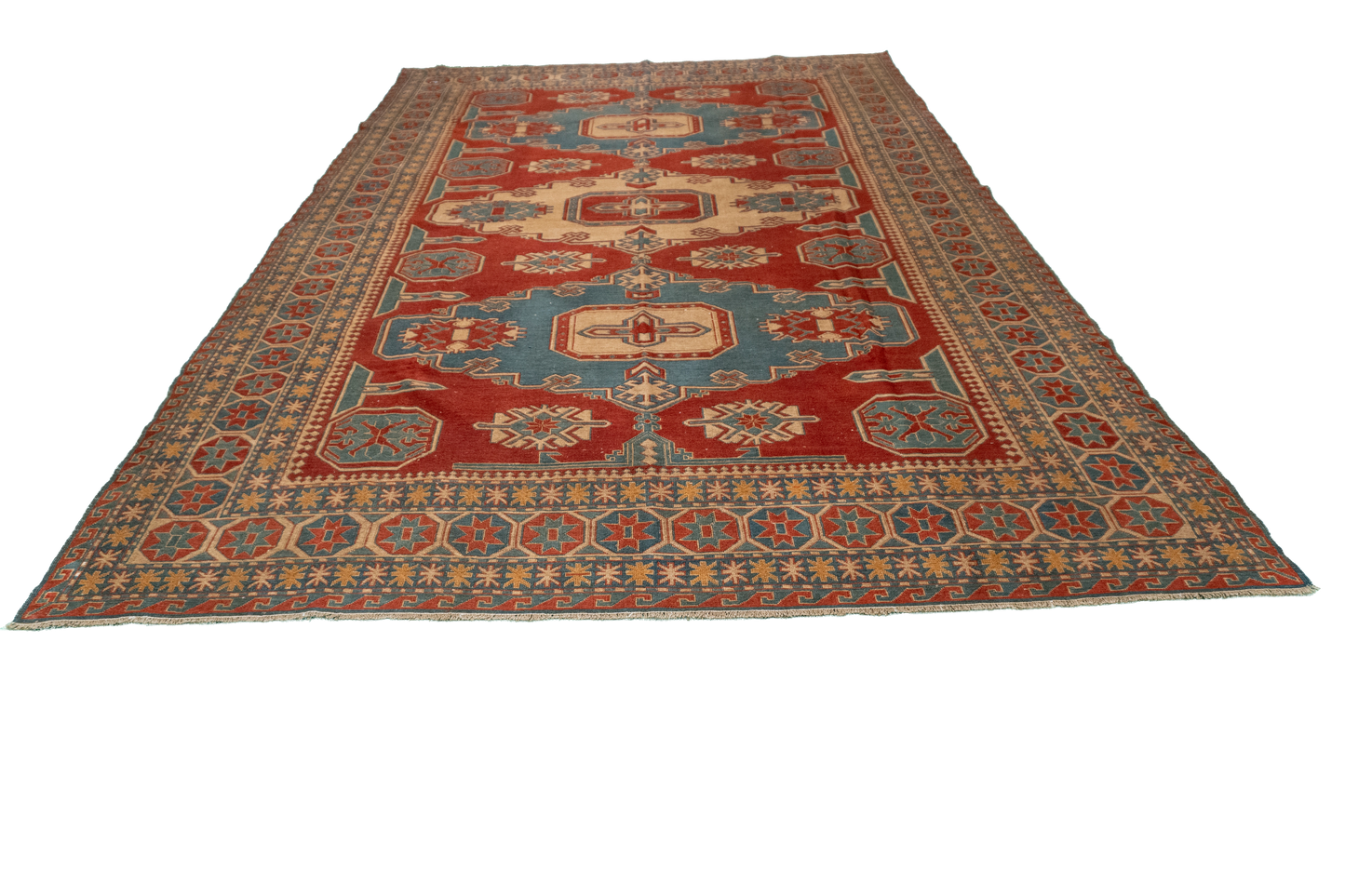 W 6.7 - L 9.7 - Sumak Fine All Over Rectangle - Finest Hand-Made Quality Wool - 55289