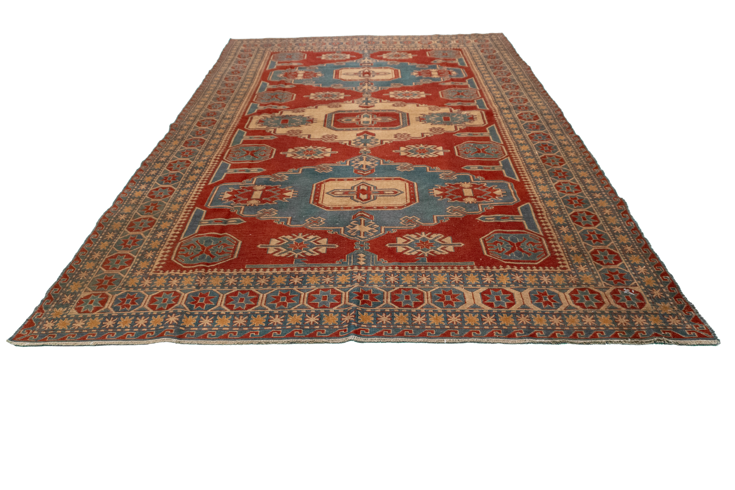 W 6.7 - L 9.7 - Sumak Fine All Over Rectangle - Finest Hand-Made Quality Wool - 55289