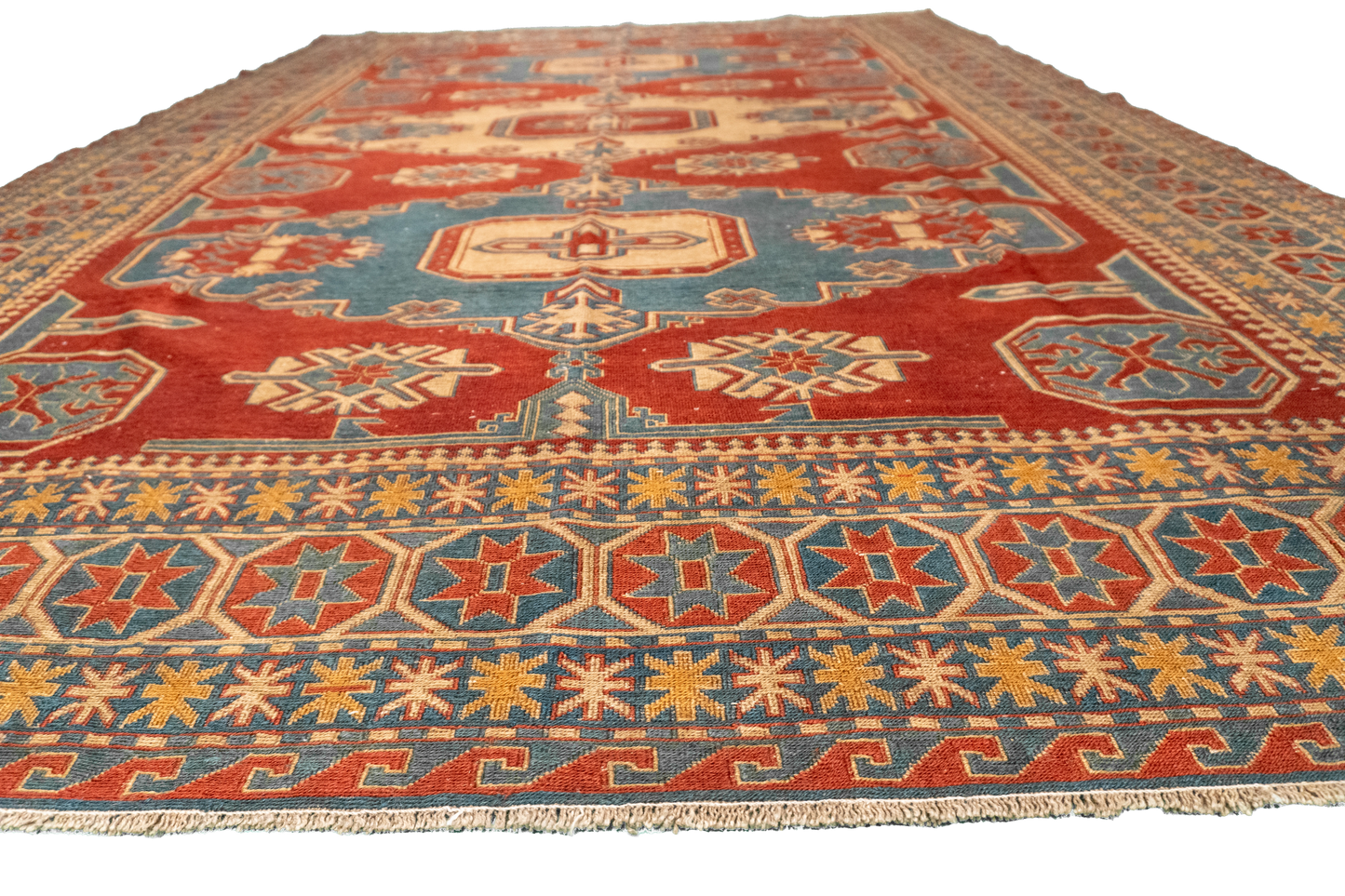 W 6.7 - L 9.7 - Sumak Fine All Over Rectangle - Finest Hand-Made Quality Wool - 55289