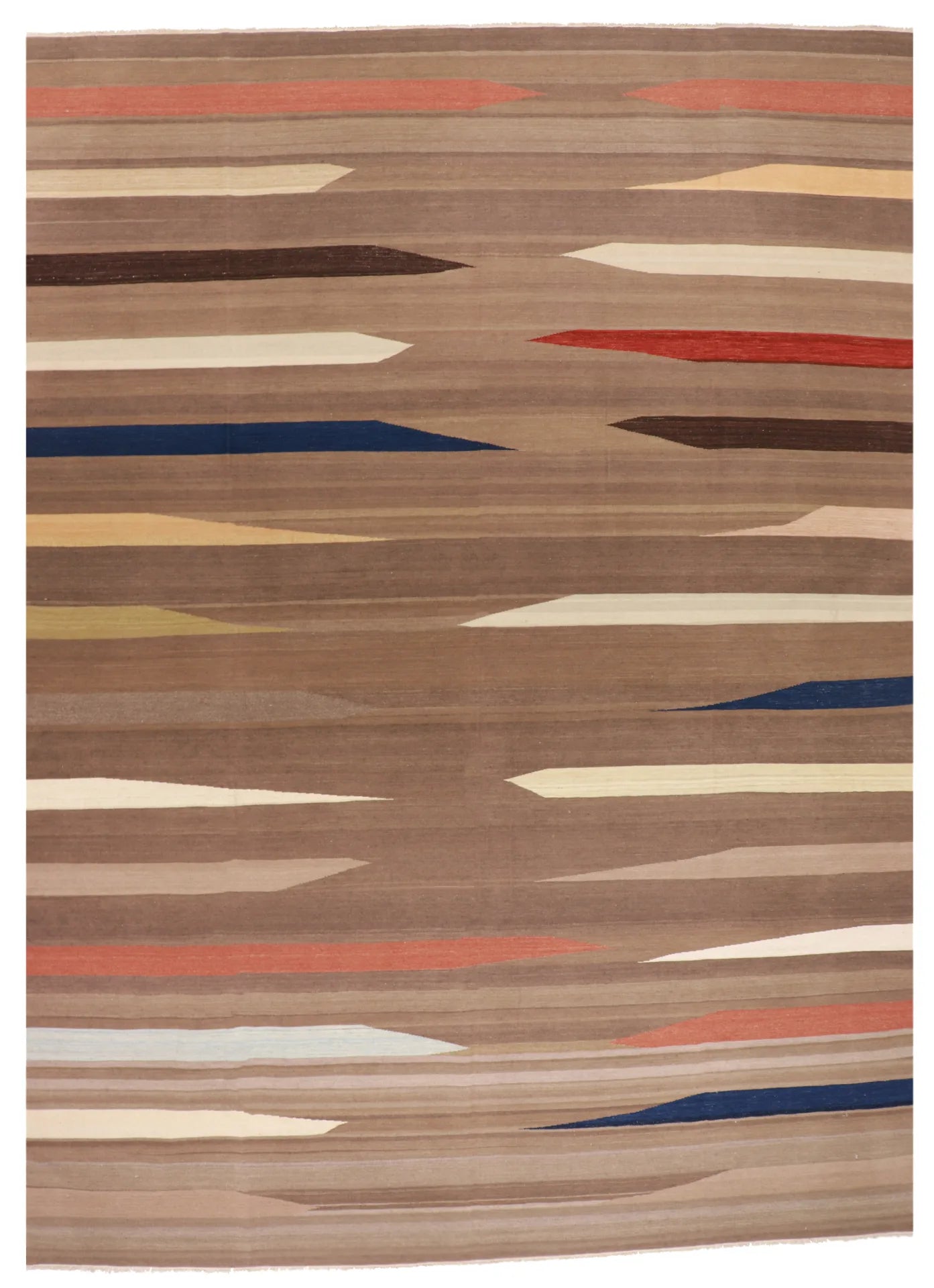 9.70 x 12.90 - Kilim Fine All Over Rectangle - Finest Hand-Knotted Quality Wool — 55292