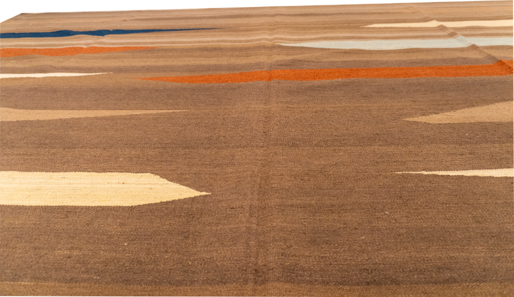 W 9.7 - L 12.9 - Kilim Fine All Over Rectangle - Finest Hand-Made Quality Wool - 55292