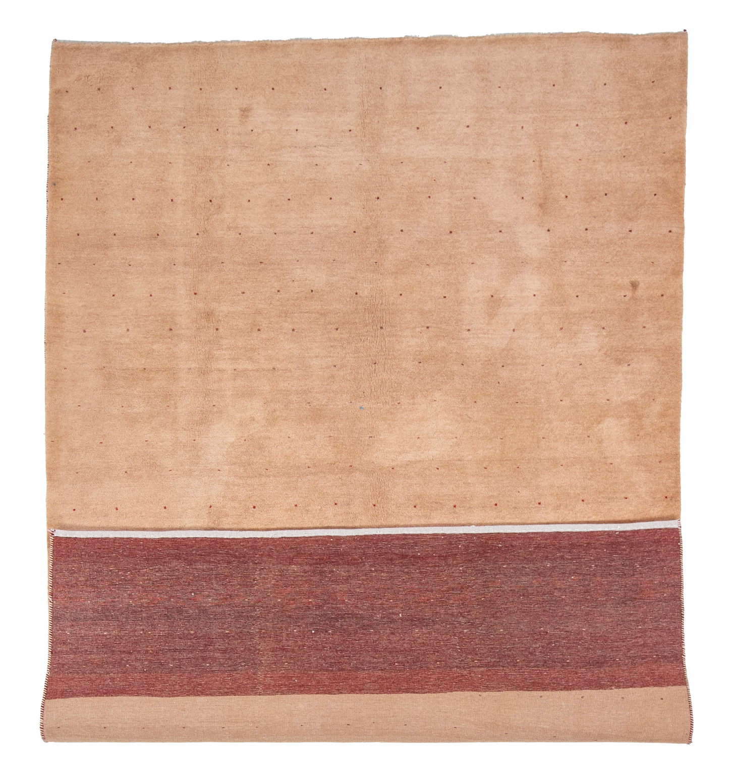 W 6.7 L 9.9 Gabbeh 100% Wool Hand-Woven All-Over Design - 55412