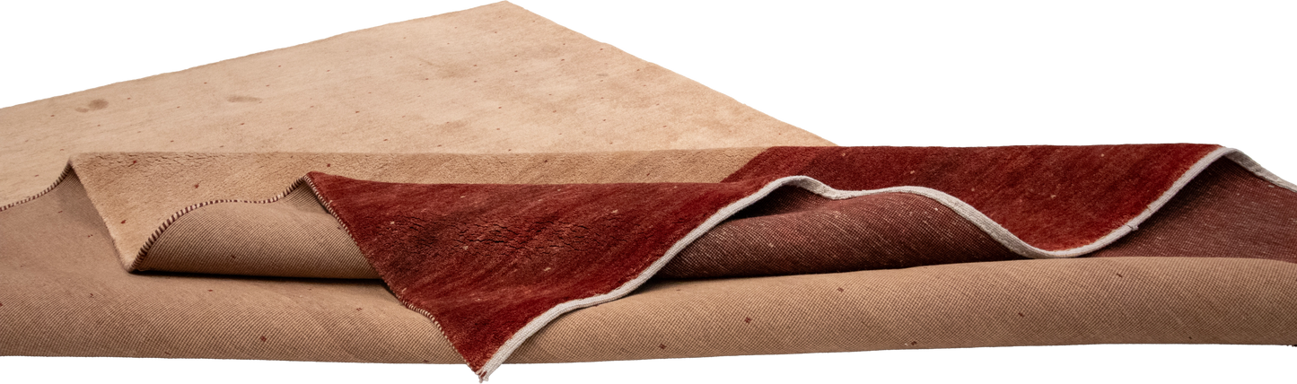 W 6.7 L 9.9 Gabbeh 100% Wool Hand-Woven All-Over Design - 55412