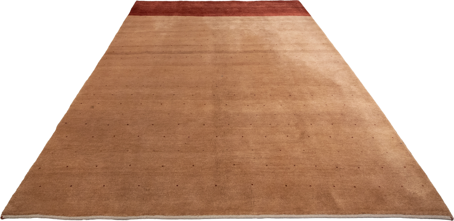 W 6.7 L 9.9 Gabbeh 100% Wool Hand-Woven All-Over Design - 55412