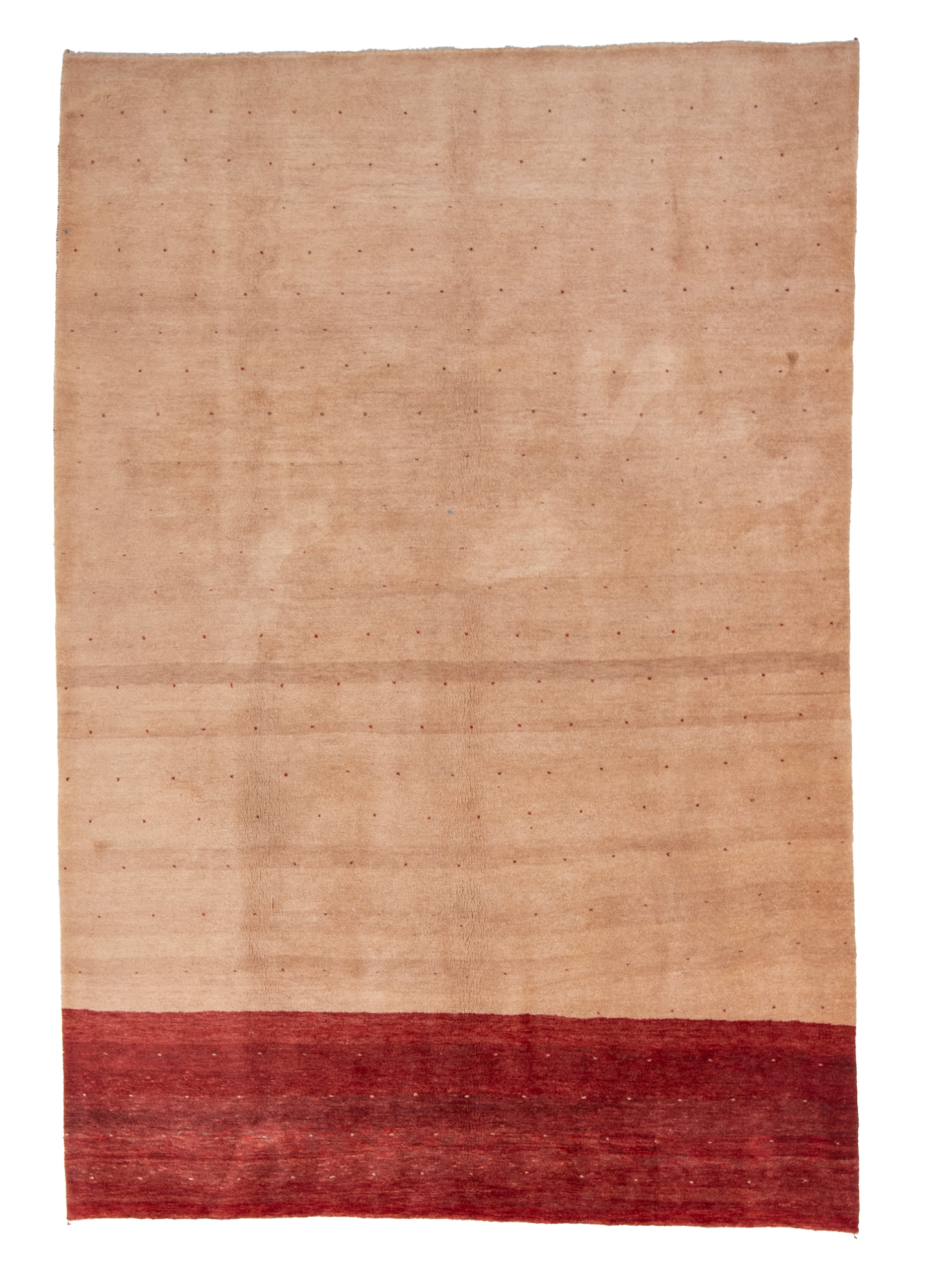 W 6.7 L 9.9 Gabbeh 100% Wool Hand-Woven All-Over Design - 55412