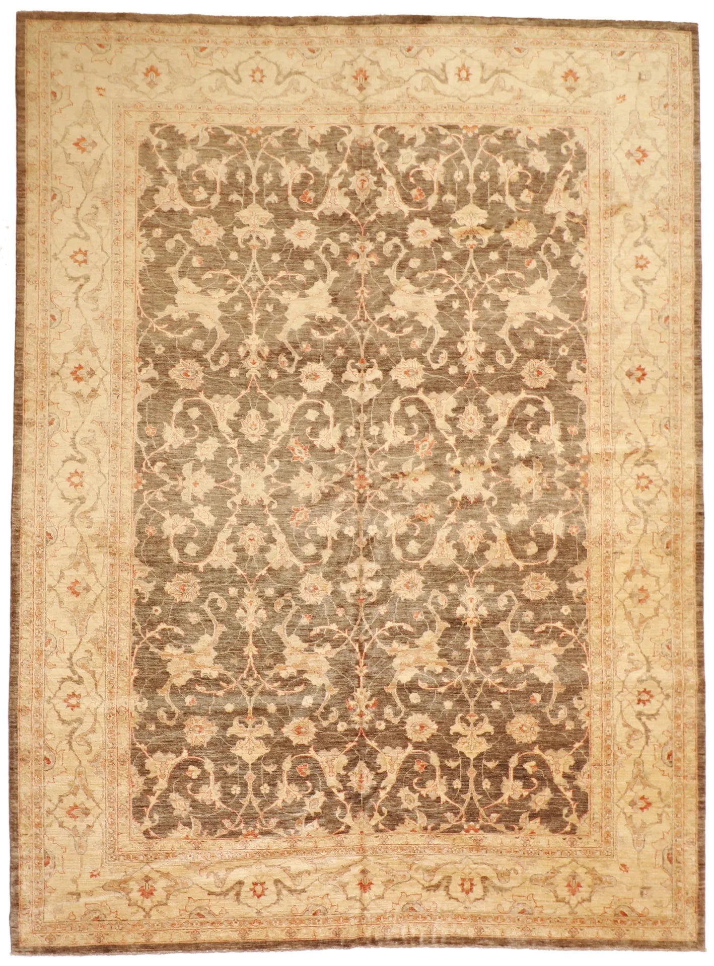 10.20 x 13.10 - Agra Fine All Over Rectangle - Finest Hand-Knotted Quality Wool — 55440