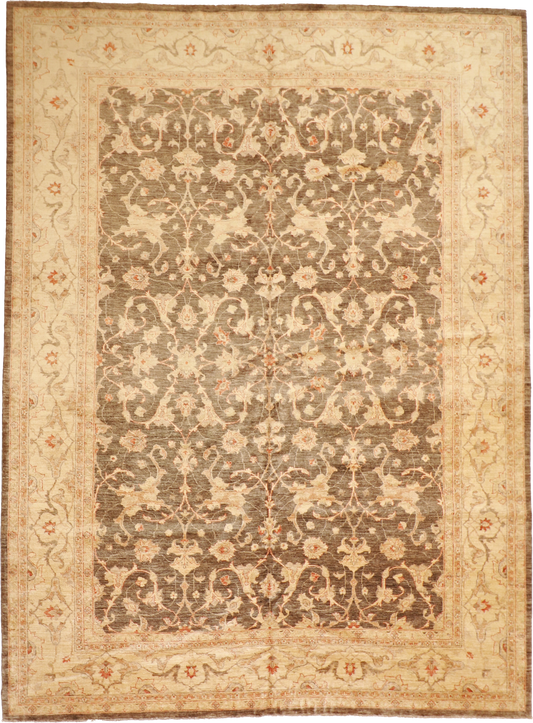 W 10.2 L 13.10 Agra 100% Wool Hand-Woven All-Over Design - 55440