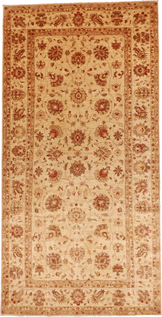 W 6.3 L 12.11 Agra 100% Wool Hand-Woven All-Over Design - 55458