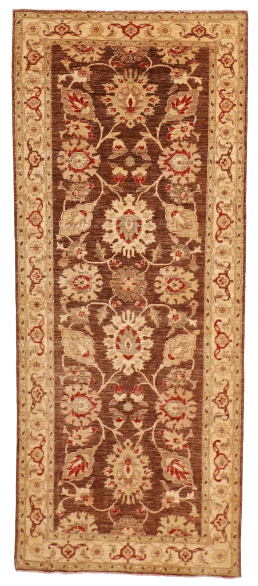 W 4.3 - L 10.4 - Agra Fine All Over Rectangle - Finest Hand-Knotted Quality Wool - 55464