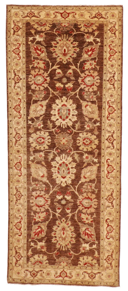 W 4.3 - L 10.4 - Agra Fine All Over Rectangle - Finest Hand-Knotted Quality Wool - 55464