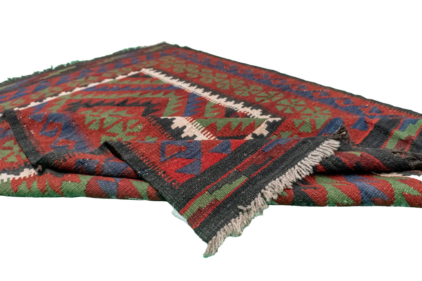 4.5 x 5.9 -  Fine Kilim Rectangle - Hand Knotted Rug — 55594