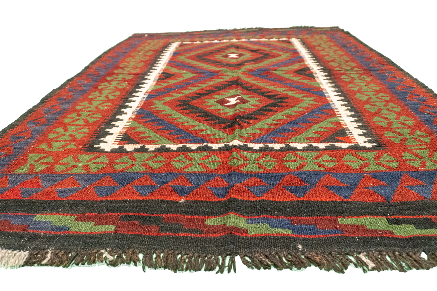 4.5 x 5.9 -  Fine Kilim Rectangle - Hand Knotted Rug — 55594