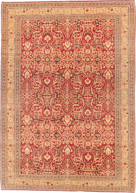 W 9 L 12.7 Hajjallie 100% Wool Hand-Woven All-Over Design - 55689