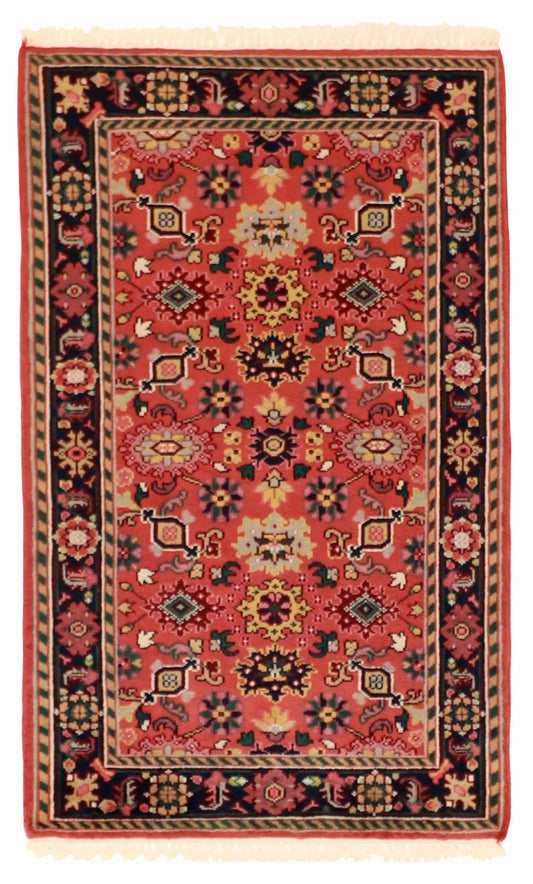 3.1 x 5 - Heriz Wool Geometric Rectangle - Finest Hand-Knotted Quality Wool — 55690