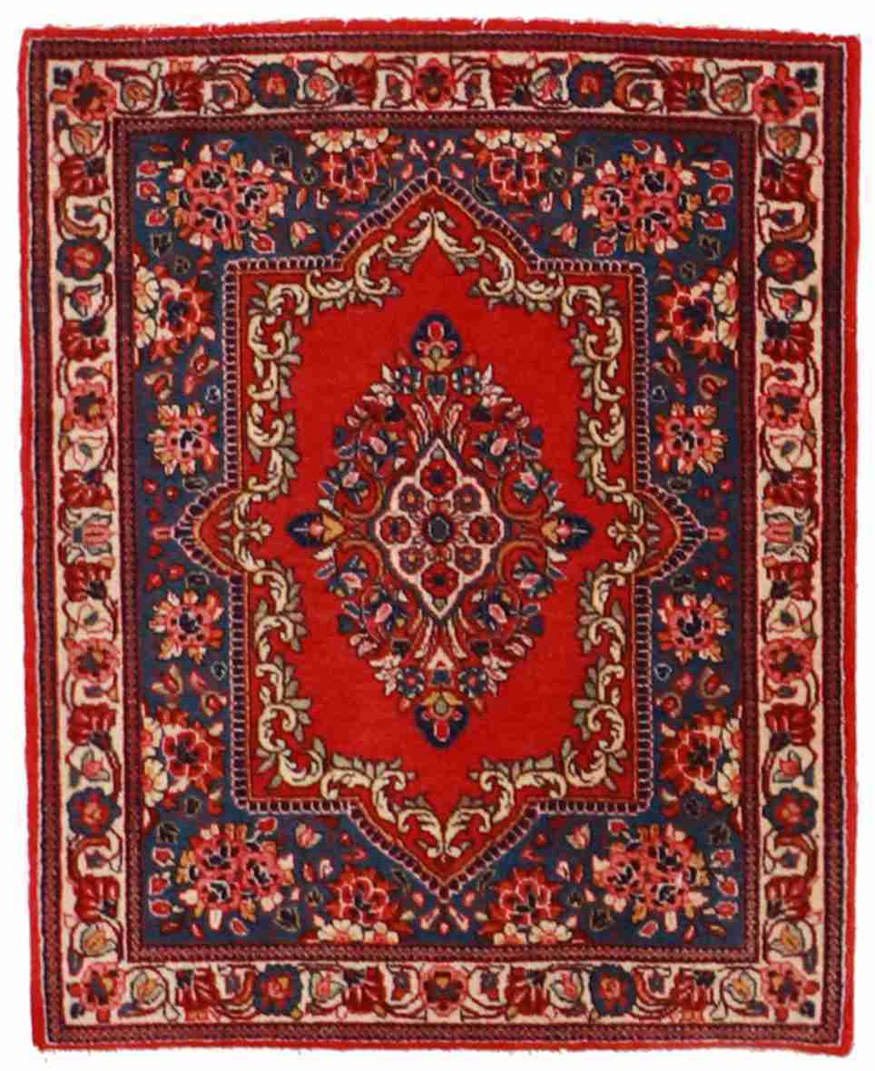 2 x 2.7 - Joshan Floral Rectangle - Finest Hand-Knotted Quality Wool — 55696