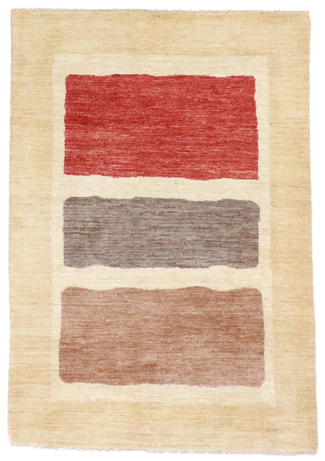 W 4.1 L 6 Loribaft 100% Wool Hand-Woven All-Over Design - 55742