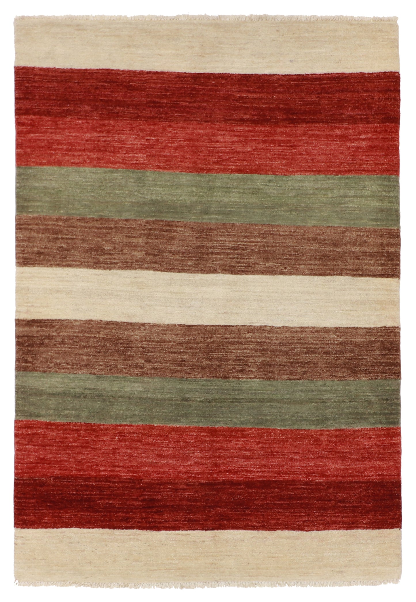 W 4.2 L 6.1 Loribaft 100% Wool Hand-Woven All-Over Design - 55743