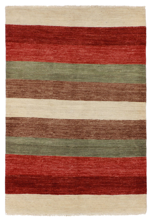 W 4.2 L 6.1 Loribaft 100% Wool Hand-Woven All-Over Design - 55743