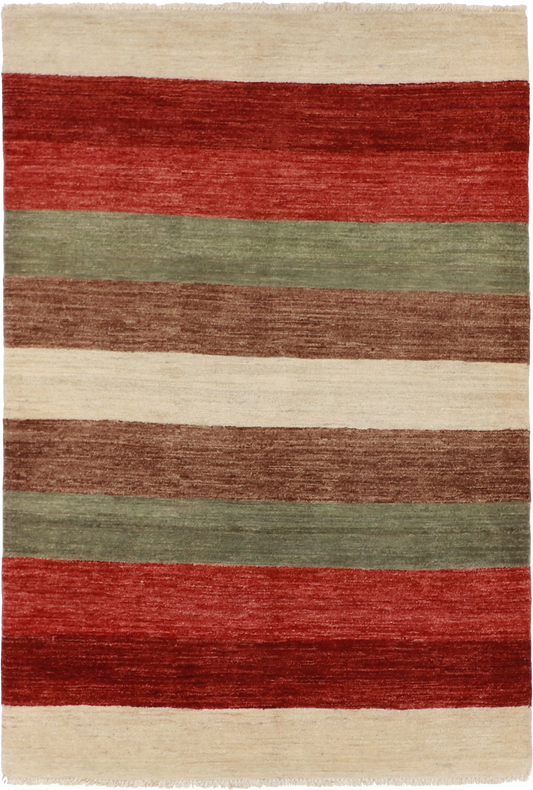 W 4.2 L 6.1 Loribaft 100% Wool Hand-Woven All-Over Design - 55743
