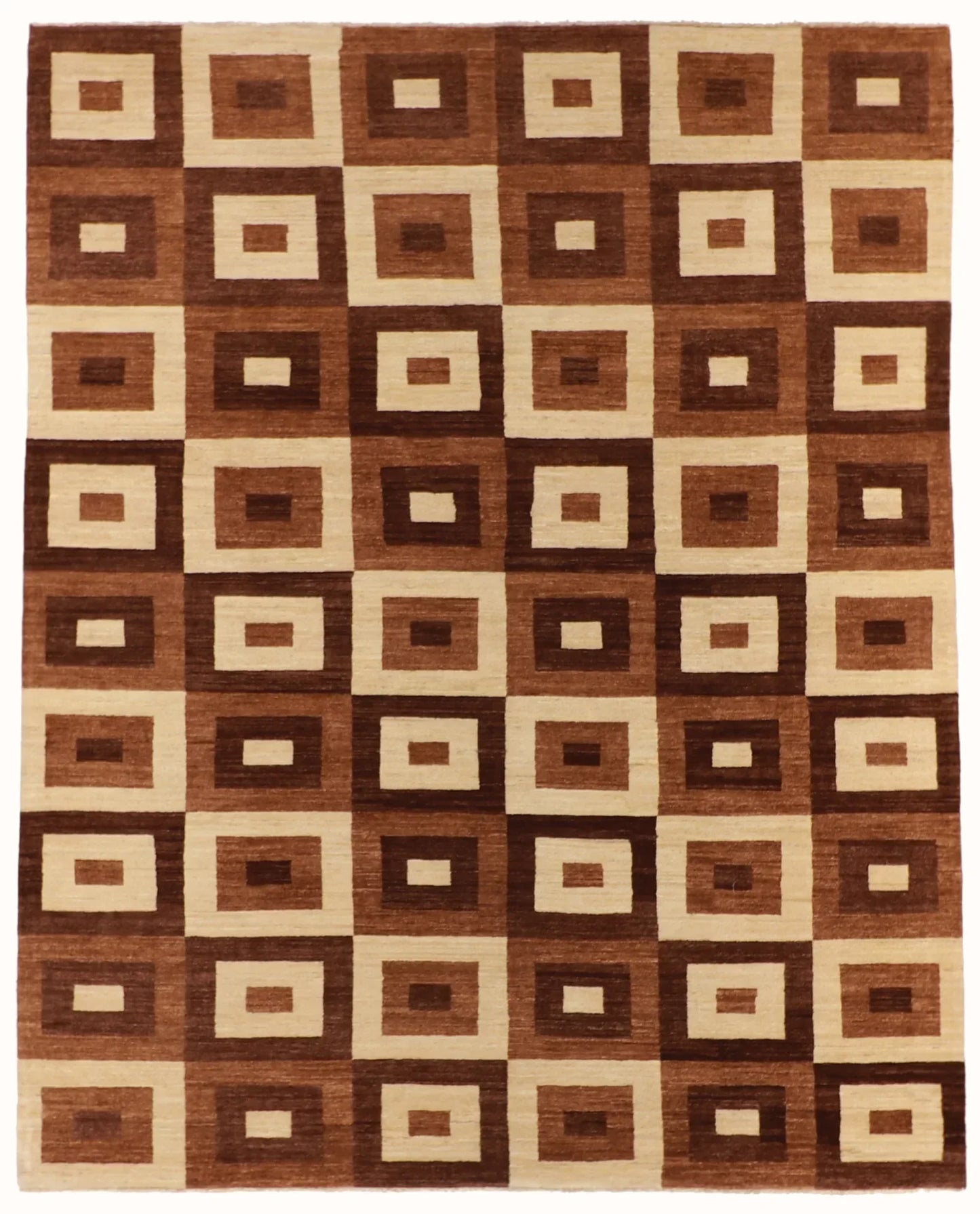 W 8.1 L 10.1 Modern 100% Hand-Woven All-Over Design - 55748