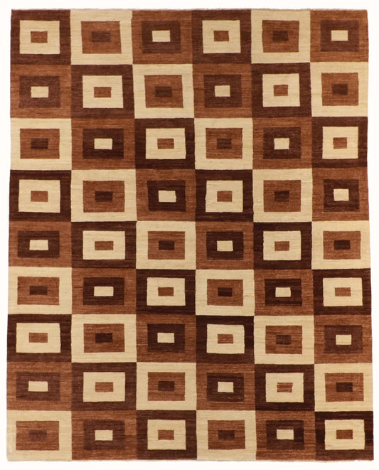 W 8.1 L 10.1 Modern 100% Hand-Woven All-Over Design - 55748