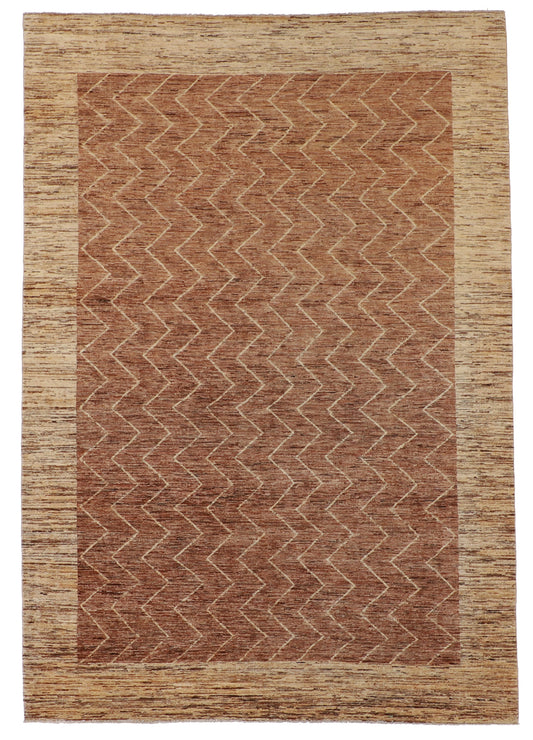 W 6.6 L 9.5 Modern 100% Wool Handmade All Over Design - 55769