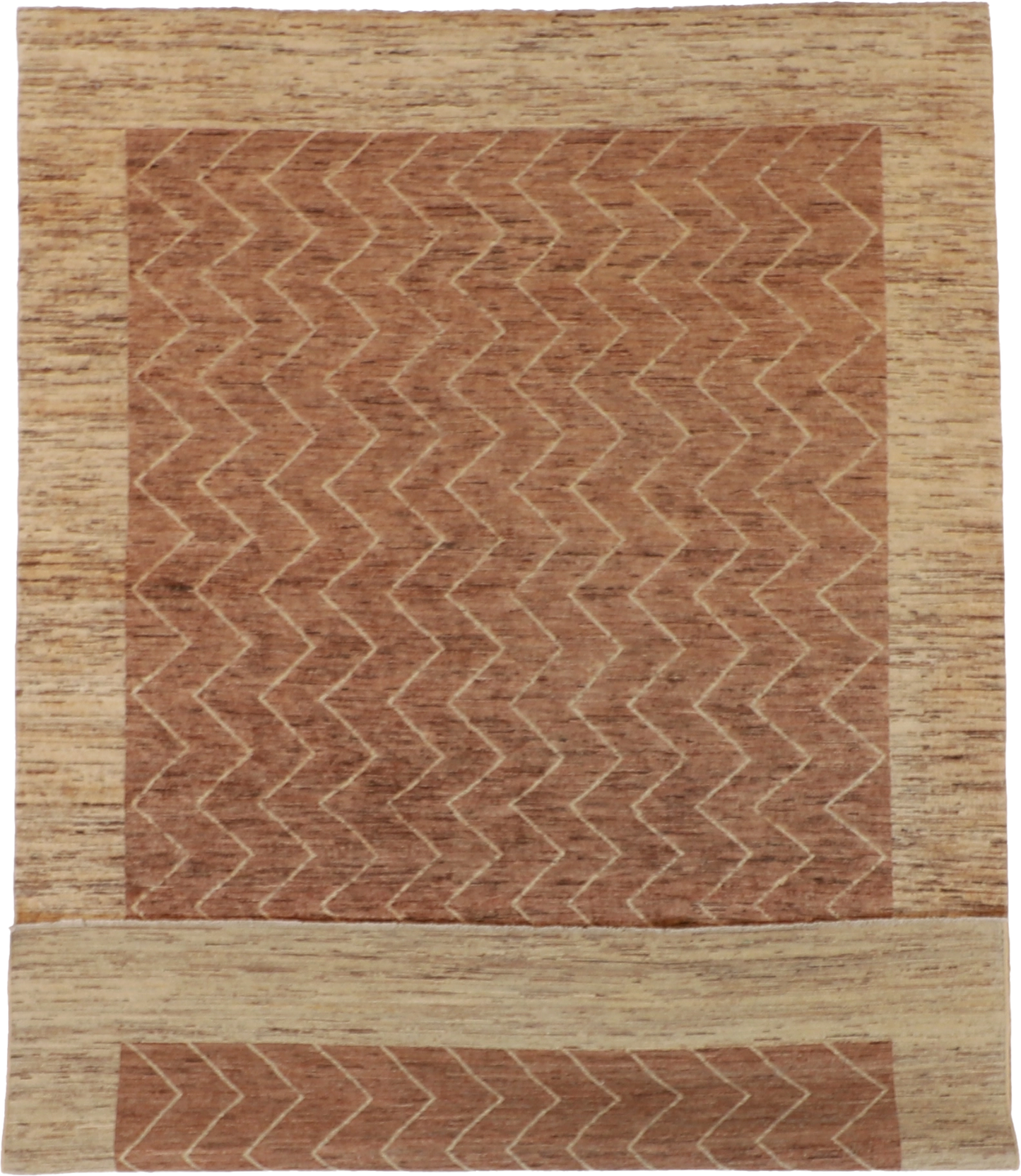 W 6.6 L 9.5 Modern 100% Wool Handmade All Over Design - 55769