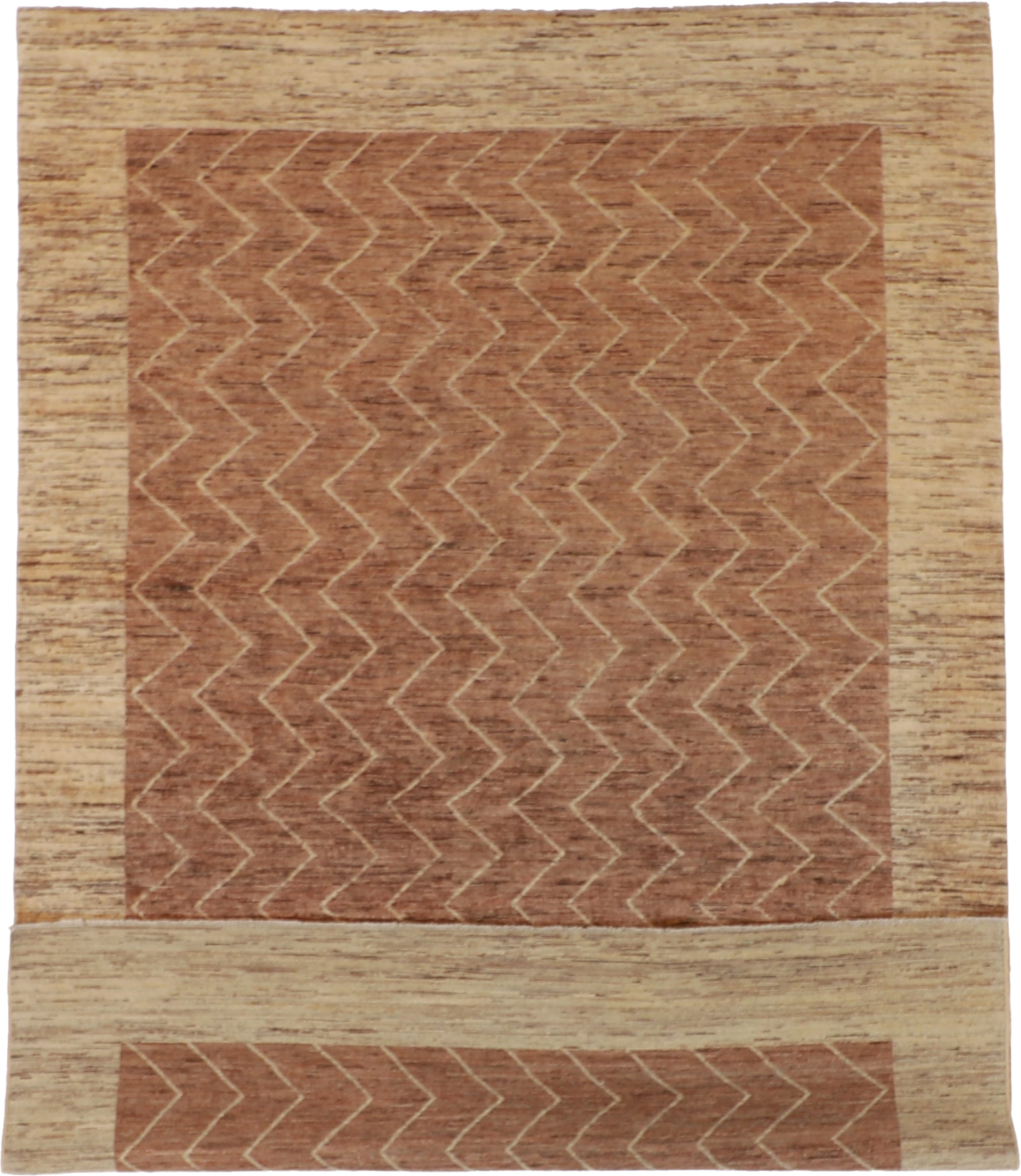 W 6.6 L 9.5 Modern 100% Wool Handmade All Over Design - 55769