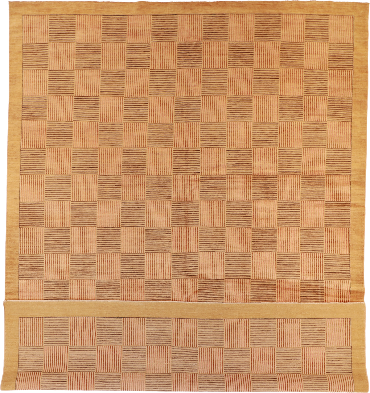 W 10 L 13.3 Modern 100% Wool Hand-Woven All-Over Design - 55780