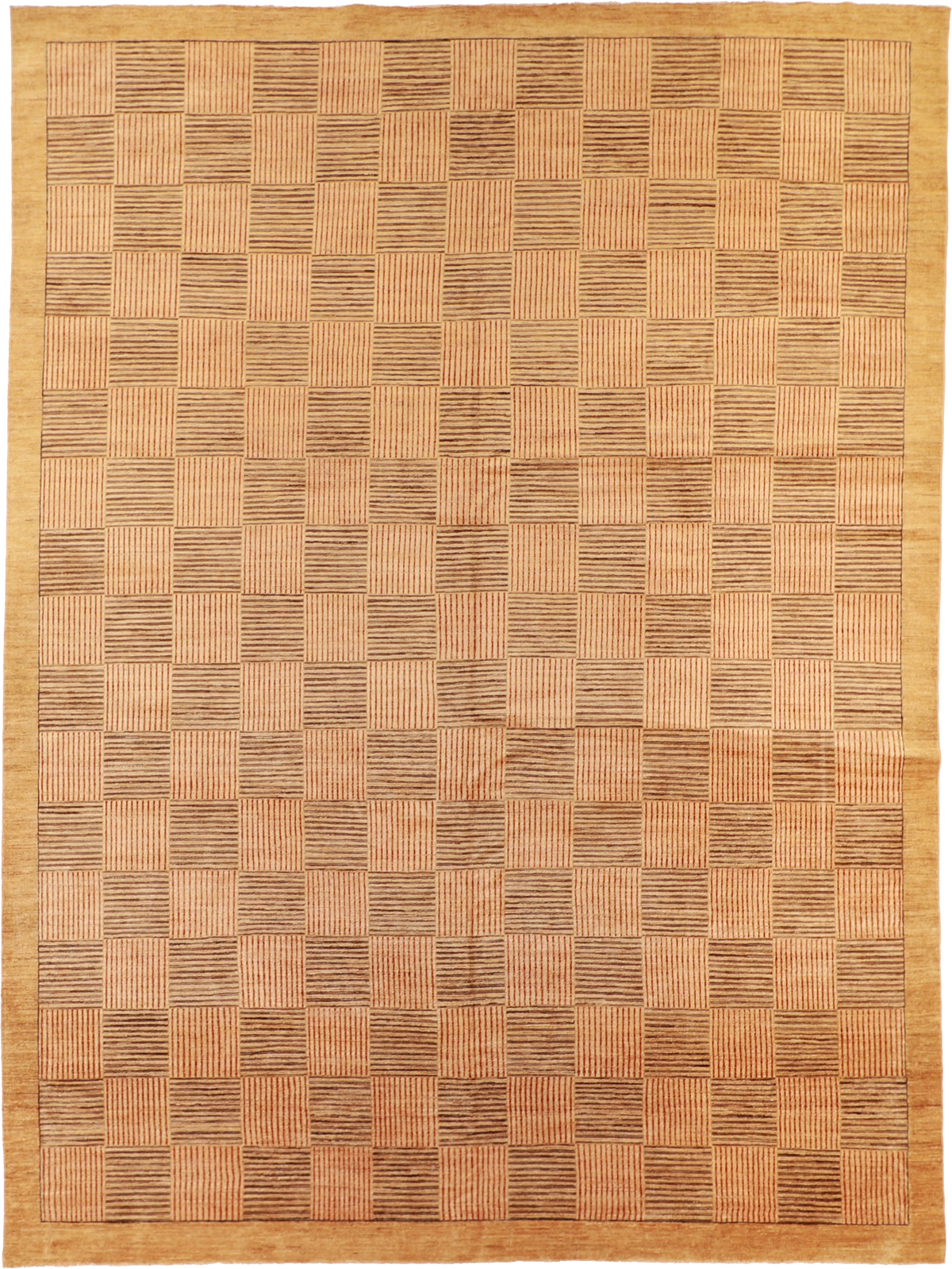 W 10 L 13.3 Modern 100% Wool Hand-Woven All-Over Design - 55780