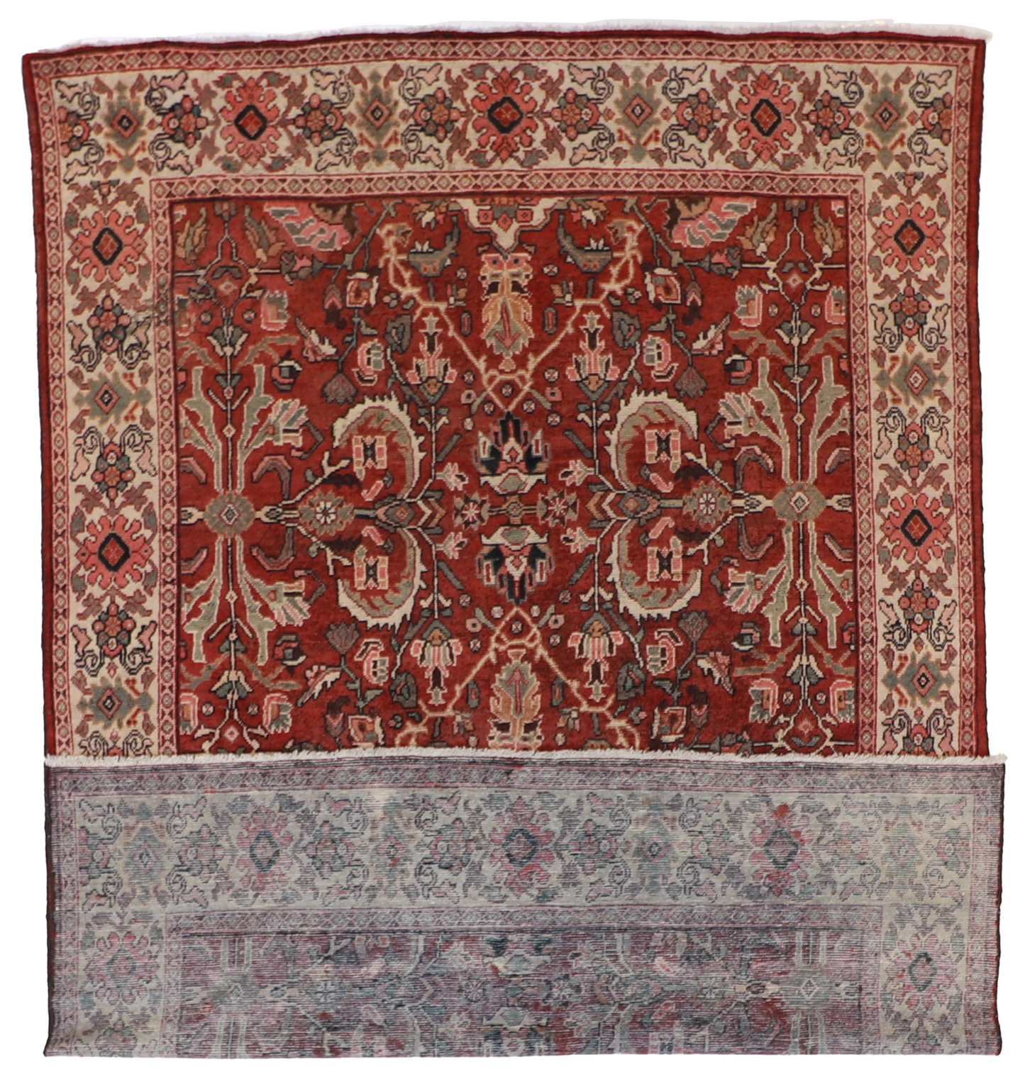 W 7.4 L 10.3 Ziegler Mahal 100% Wool Hand-Woven All-Over Design - 55792