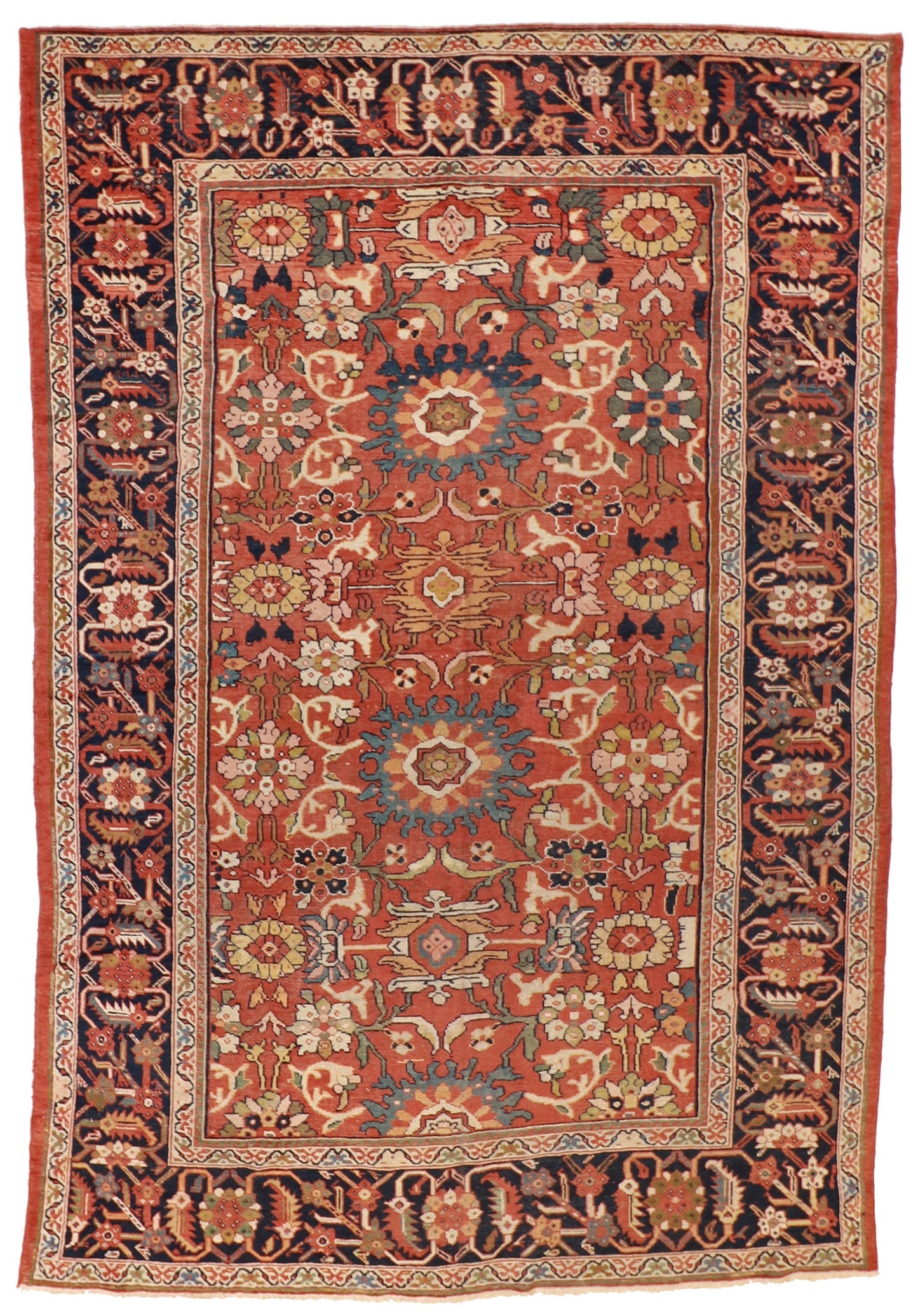 9 x 12 - Kurdish Fine/Wool Geometric Rectangle - Hand Knotted Rug — 55795