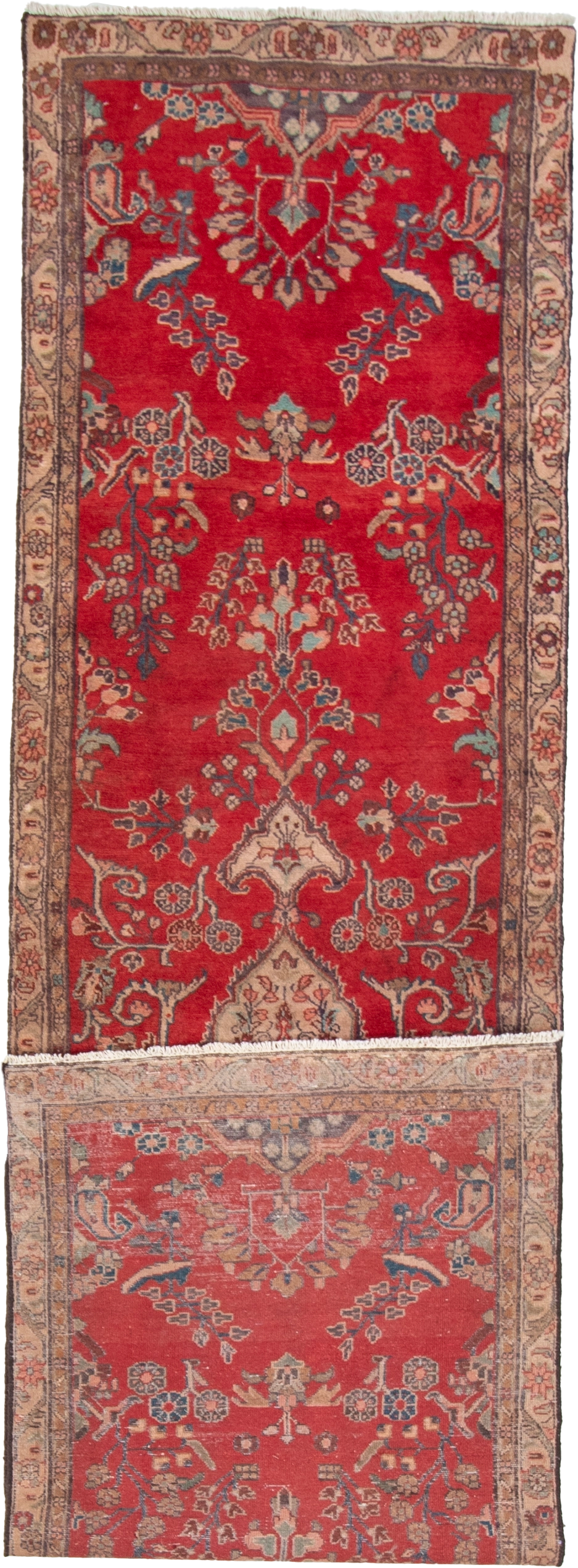 W 3.3 - L 12.2 - Hamadan Fine All Over Rectangle - Hand Woven Rug - 55815