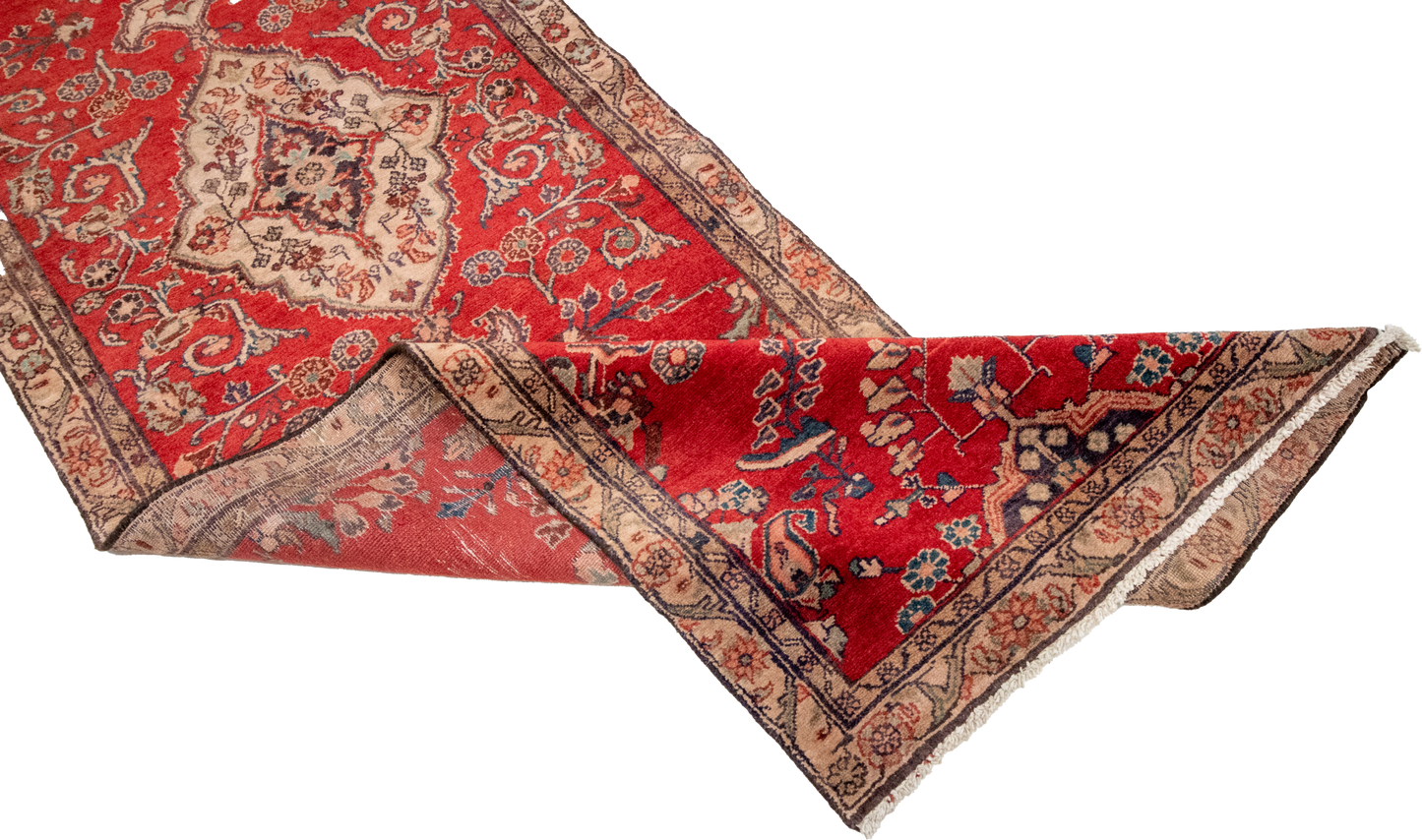 W 3.3 - L 12.2 - Hamadan Fine All Over Rectangle - Hand Woven Rug - 55815
