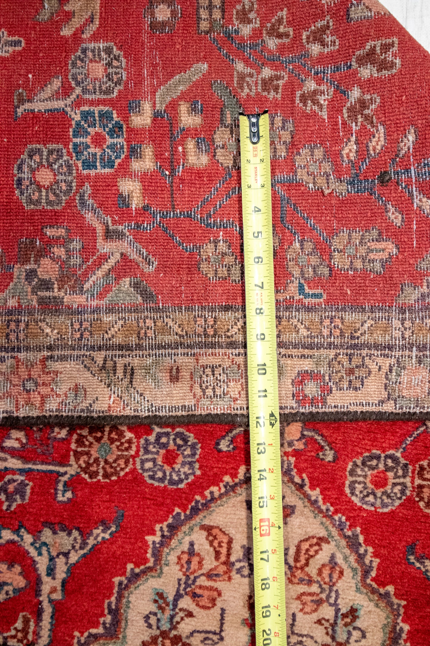 W 3.3 - L 12.2 - Hamadan Fine All Over Rectangle - Hand Woven Rug - 55815