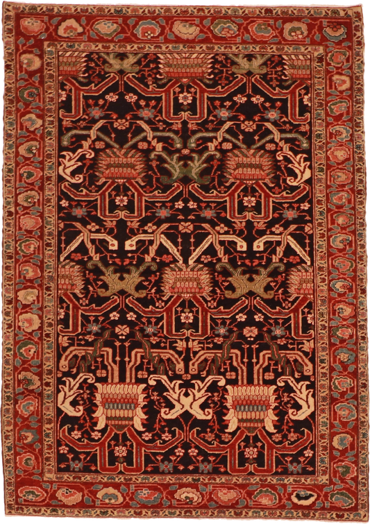 W 5 L 6.10 Bakhshiesh 100% Wool Hand-Woven All-Over Design - 55829